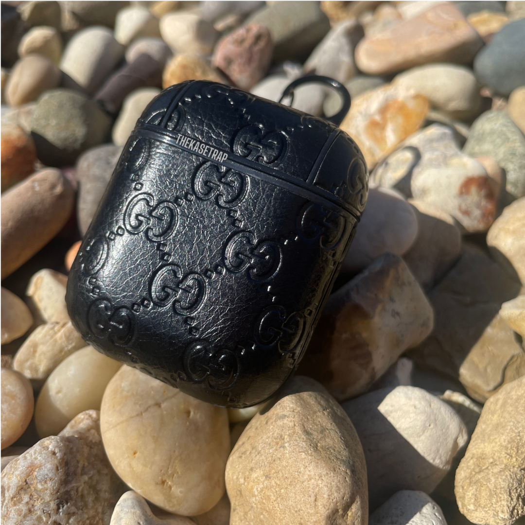 Black Monogram airpod case